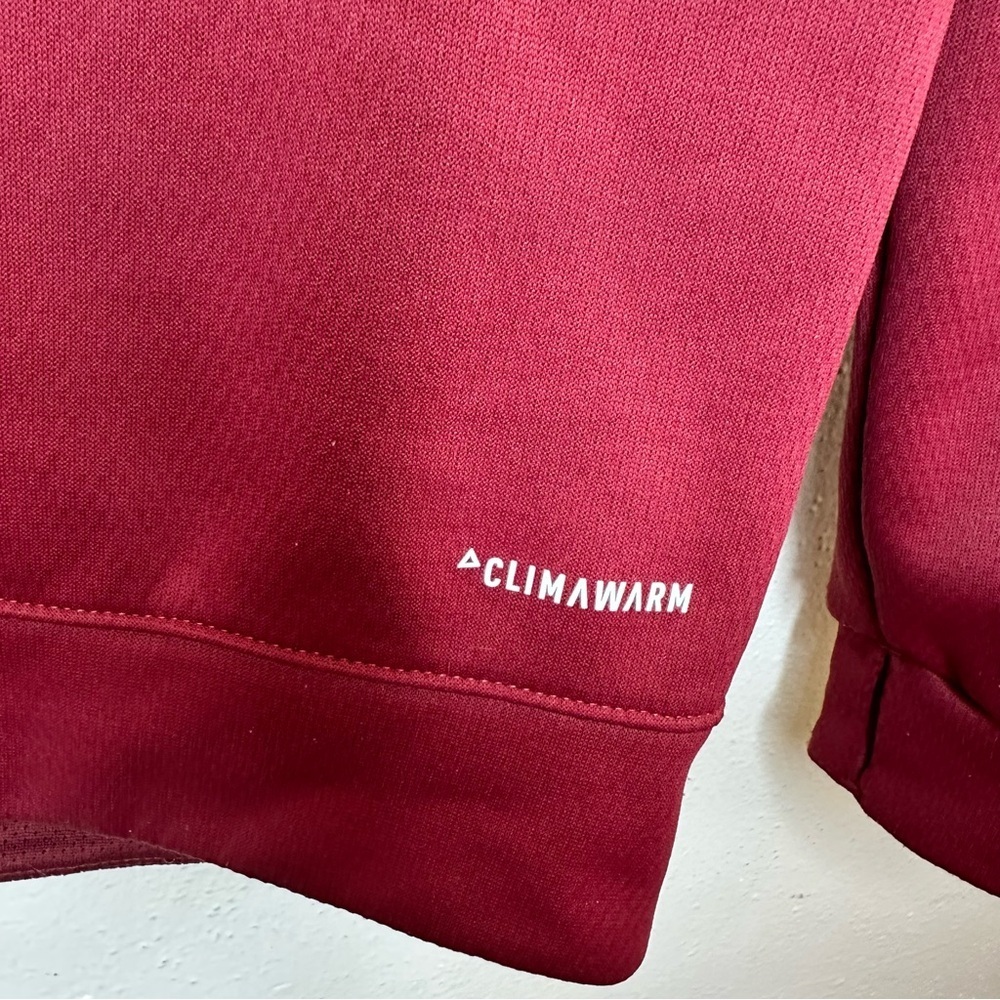 Adidas Red Climawarm Woman's Red Sweatshirt Size Small - Picture 9 of 13